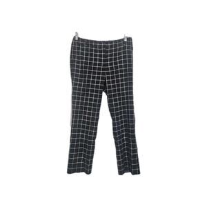 NY&C Dress Pants Women's 8 Black Plaid Stretch